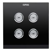 C-Bus, SpaceLogic Wall Plate, Saturn, E-Series, Key Input unit, 4 keys - Black