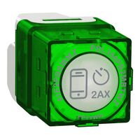 Clipsal Iconic, Wiser Connected Smart Switch, Zigbee Default Mode, 2AX, 240V - Vivid White