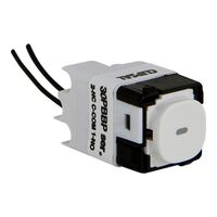 Impress Series, push-button Mechanism, Blue LED, 16A, Momentary Action, Bell Press Mechanism - Red