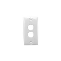Standard Series, Plate Only, 2 Gang Intermediate Size - White Electric