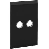 C-Bus Control and Management System, Glass Fascia, 2 Gang, Saturn Series, Rectangular - Black