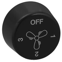 2000 Series, Fan Knob - Black