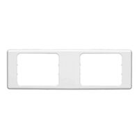2000 Series, Flush Surround, 2 Gang, Horizontal Mount, Curved Sided, Standard Pattern - White Electric