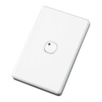 C-Bus Control and Management System, Plastic Plate Wall Switch, 1 Button - Black