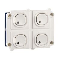 C-Bus Control and Management System, PCB and Buttons, C-Bus M/Gangs - White Electric