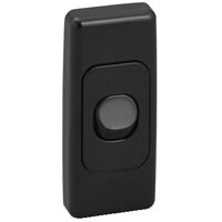 2000 Series, Flush Switch, Architrave Size, Switch 1 Gang, 250V, 10A - Black