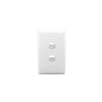 Standard Series, Flush Switch, 2 Gang, 250VAC, 10A, Standard, Vertical, PTN - White Electric