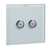 C-Bus, SpaceLogic Wall Plate, Saturn, E-Series, Key Input unit, 2 keys - Pure White