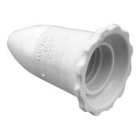 Clipsal - Lighting, Lampholder, E27, 3 Piece Cord Grip, 250V 4A - with Safety Skirt - White Electric