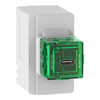 Clipsal Iconic, USB Type C Fast charger module for Pro Series and Iconic ranges, 25W, 220-240V AC - Vivid White