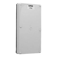 Clipsal - 56 Series, Lid, 2 Gang, Made of Plastic & Includes Gasket, - Resistant White Electric