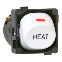 30 Series, Switch Mechanisms, 10A Mechanisms - Marked, HEAT - Black