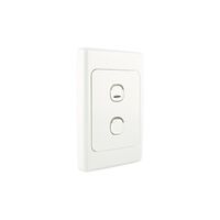 2000 Series, Flush Surround and Grid Plate, 1 Gang, Vertical/Horizontal Mount, Standard PTN - Black