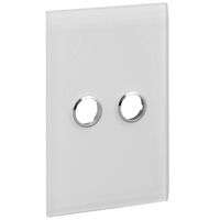 C-Bus Control and Management System, Glass Fascia, 2 Gang, Saturn Series, Rectangular - Pure White