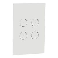 C-Bus, SpaceLogic Wall Plate, Saturn Zen, A-Series, Key Input unit, 4 keys - Zen White