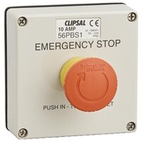 Clipsal - 56 Series, Control Station, IP66 1Xem Stop Less Enclosure - Grey