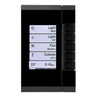 C-Bus eDLT, Wall Plate, Saturn, Enhanced Dynamic Labelling Technology, 5 Key Grid - Espresso Black