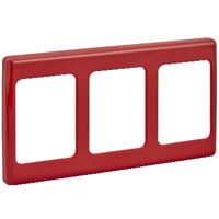 2000 Series, Flush Surround, 3 Gang, Vertical Mount, Curved Sided, Standard Pattern - Red