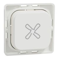 Clipsal Iconic, push-button Assembly, Fan - Vivid White