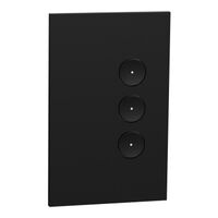 C-Bus, SpaceLogic Wall Plate, Saturn Zen, A-Series, Key Input unit, 3 keys - Zen Black