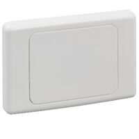 2000 Series, Flush Surround and Gridplate, Flush Surround and Gridplate, Blank, Vertical/Horizontal Mount, Standard Size - White Electric