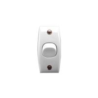Standard Series, Flush Switch, 1 Gang, 1-Way/2-Way, 250VAC, 10A, Miniature Architrave - White Electric