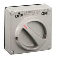 Clipsal - 56 Series, Surface Switch, 1 Gang, 1 Pole, 250VAC, 20A, Less Enclosure - Chemical Grey