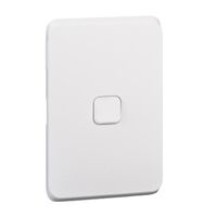 Clipsal Iconic, Switch Plate Skin, 1 Gang, Horizontal/Vertical Mount, Clip-On - Extra Vivid White