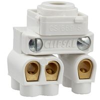Clipsal - General Accessories, Cord Outlet Terminal Block, with Grommet - White Electric