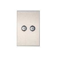 C-Bus, SpaceLogic Wall Plate, Saturn, A-Series, Key Input unit, 2 keys - Stainless Steel