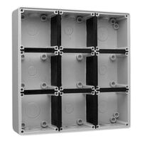 Clipsal - 56 Series, Mounting Back Box, in Line, 9 Gang - Grey