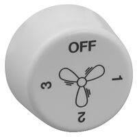 2000 Series, Fan Knob - White Electric