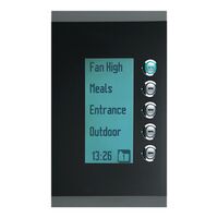 C-Bus Control and Management System, Fascia with Grid, Saturn Series, Rectangular, 5 Gang - Black