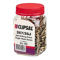 Clipsal - General Accessories, Bugle Head, Self Drilling Point, 7 X 35mm, Jar 250