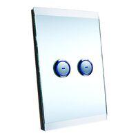 C-Bus, SpaceLogic Wall Plate, Saturn, A-Series, Key Input unit, 2 keys - Glass Finish