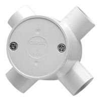 Clipsal - Cable Management, Box Junction, Round Deep 4 Way 20mm - Grey
