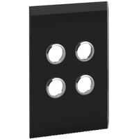 C-Bus Control and Management System, Glass Fascia, 4 Gang, Saturn Series, Rectangular - Black