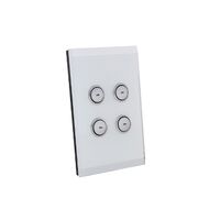 C-Bus, SpaceLogic Wall Plate, Saturn, A-Series, Key Input unit, 4 keys - Pure White