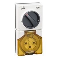 Clipsal - 56 Series, Switched Socket, Surface IP66 3 PIN 32A Less Enclosure - Resistant White Electric