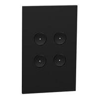 C-Bus, SpaceLogic Wall Plate, Saturn Zen, A-Series, Key Input unit, 4 keys - Zen Black