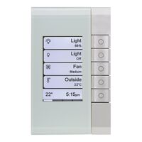 C-Bus eDLT, Wall Plate, Saturn, Enhanced Dynamic Labelling Technology, 5 Key Grid - Ocean Mist