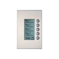 C-Bus Control and Management System, Fascia with Grid, Saturn Series, Rectangular, 5 Gang - Stainless Steel