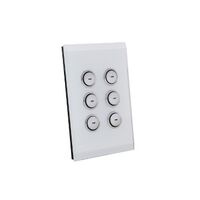 C-Bus, SpaceLogic Wall Plate, Saturn, A-Series, Key Input unit, 6 keys - Pure White