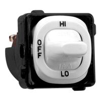 Clipsal - Mechanisms, Switch, 1 Pole, 250VAC, 10A, 3 Position - White Electric