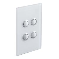 Saturn Series, Switch Grid and Cover Assembly, 4 Gang, Less Mechanism - Pure White