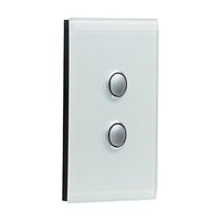 Saturn Series, Switch Grid and Cover Assembly, 2 Gang, Less Mechanism - Ocean Mist
