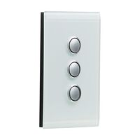 Saturn Series, Switch Grid and Cover Assembly, 3 Gang, Less Mechanism - Ocean Mist