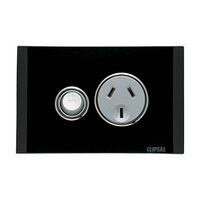 Saturn Series, Single Switch Power Point, 250V, 10A - Espresso Black