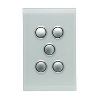 Saturn Series, Switch Cover, 5 Gang - Ocean Mist