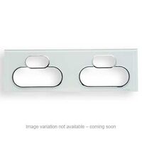 Saturn Series, Cover Socket Outlet, Quad switched, Horizontal - Espresso Black